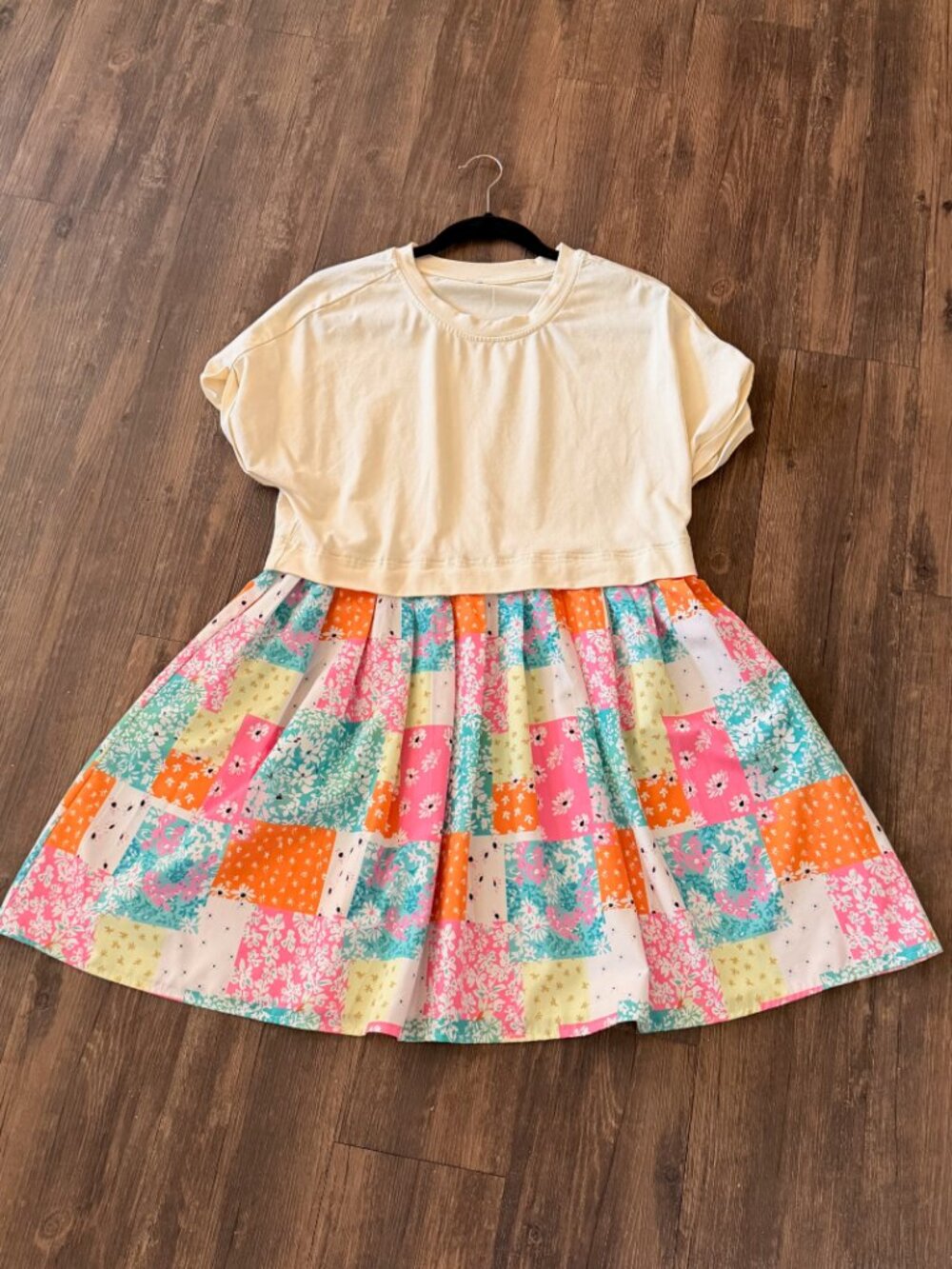 Floral patchwork babydoll dress size small
